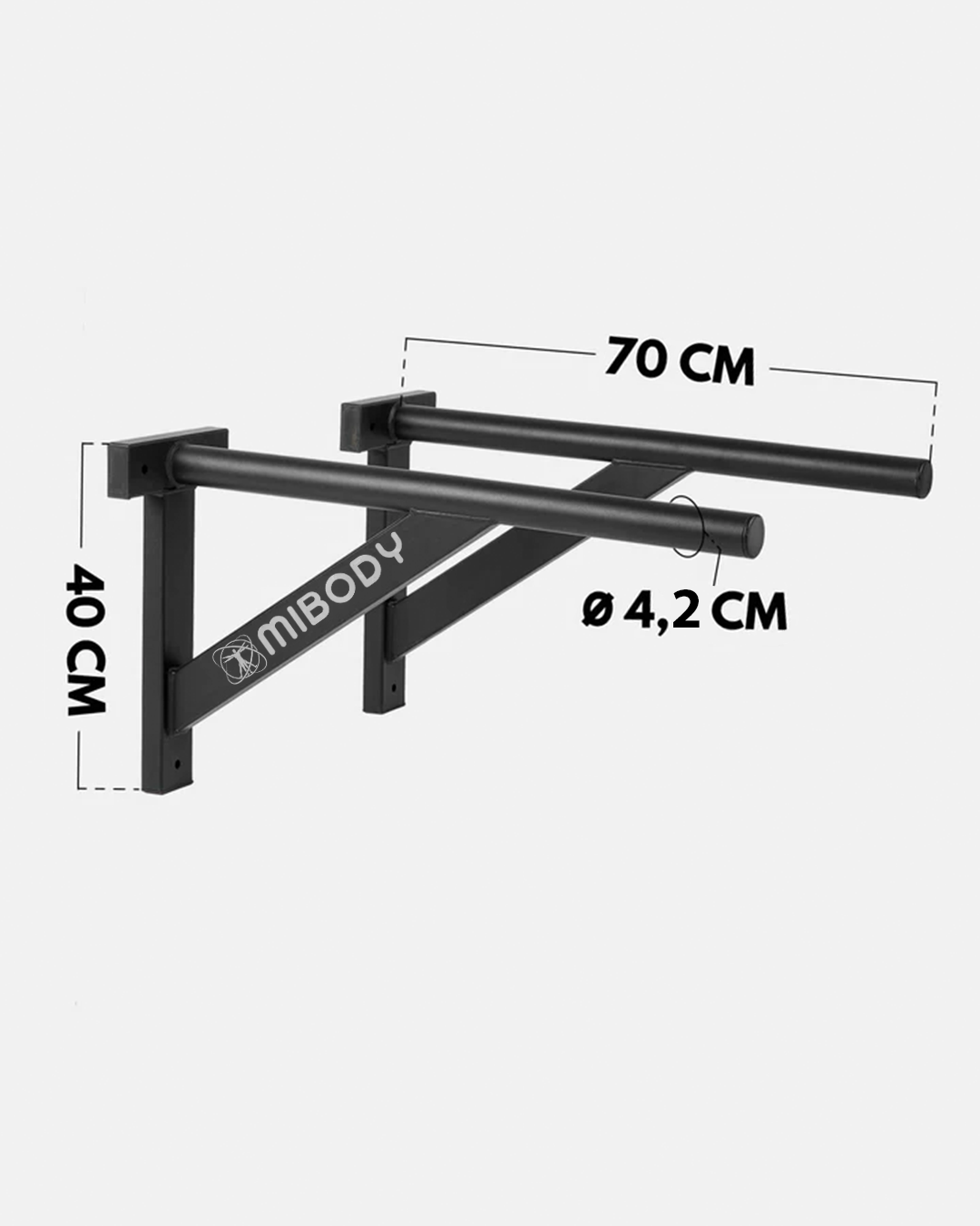 Wall Mounted Bundle: Pull-Up Bar + Dip Bar