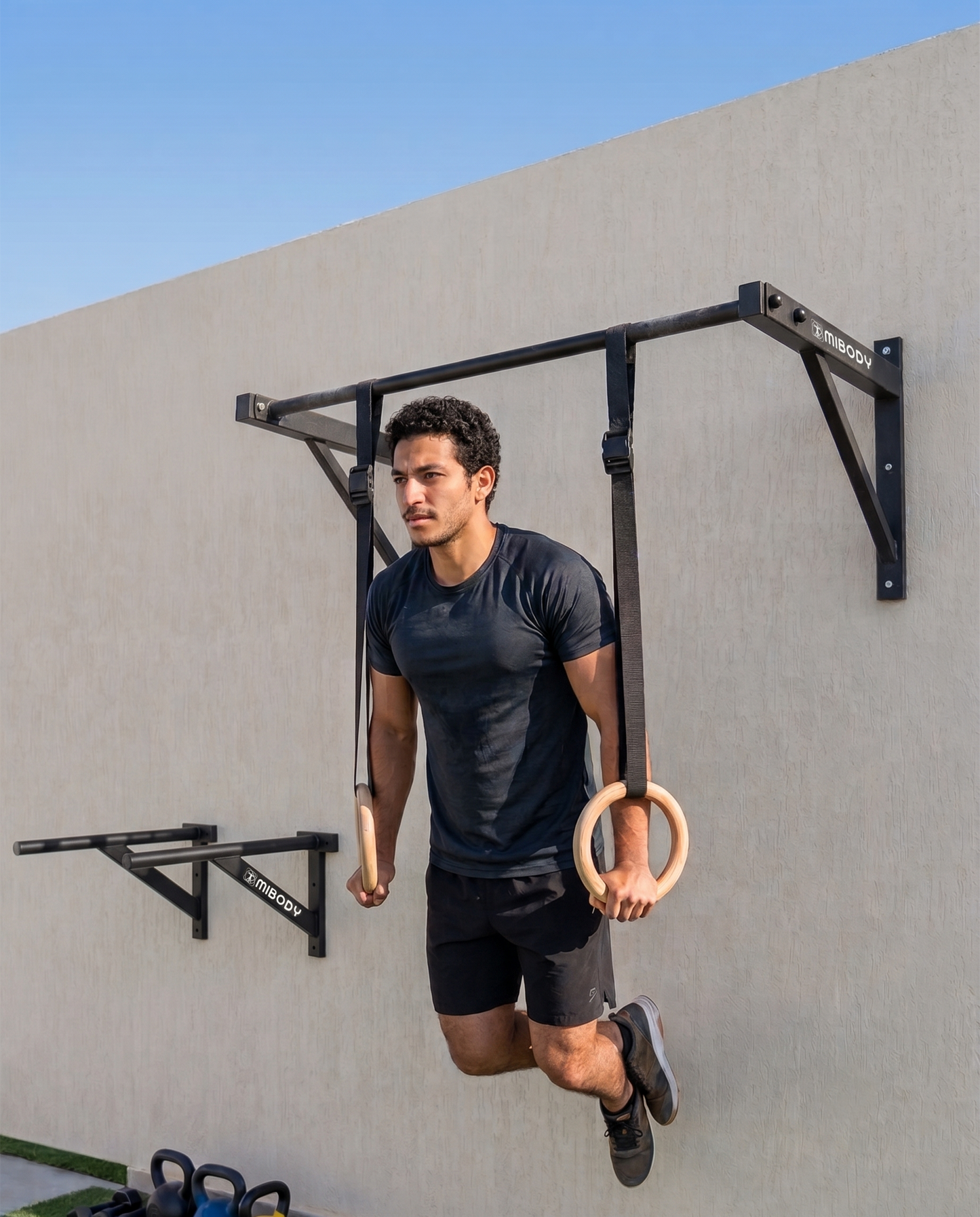 Wall Mounted Bundle: Pull-Up Bar + Dip Bar